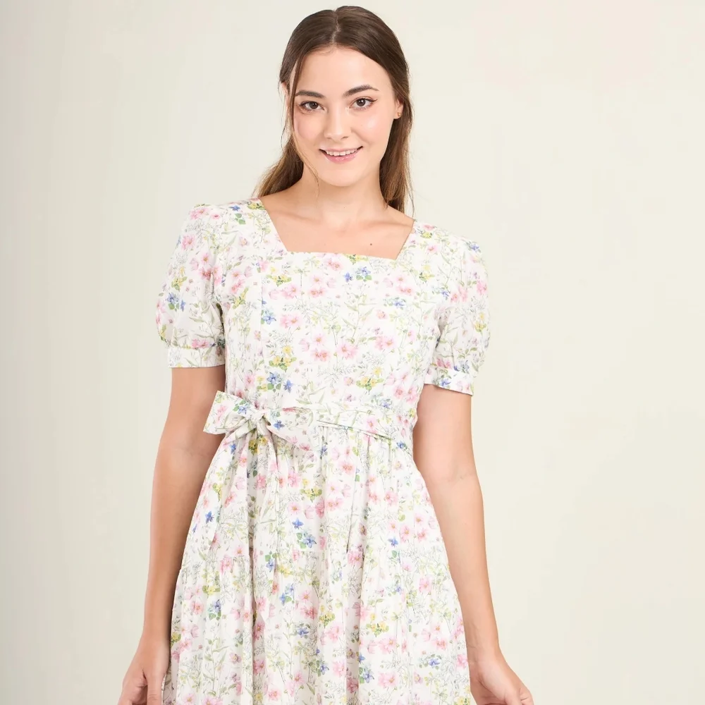 Versa Everywhere Dress With Nursing Zippers In Sweet Wildflowers - Picture 1 of 9